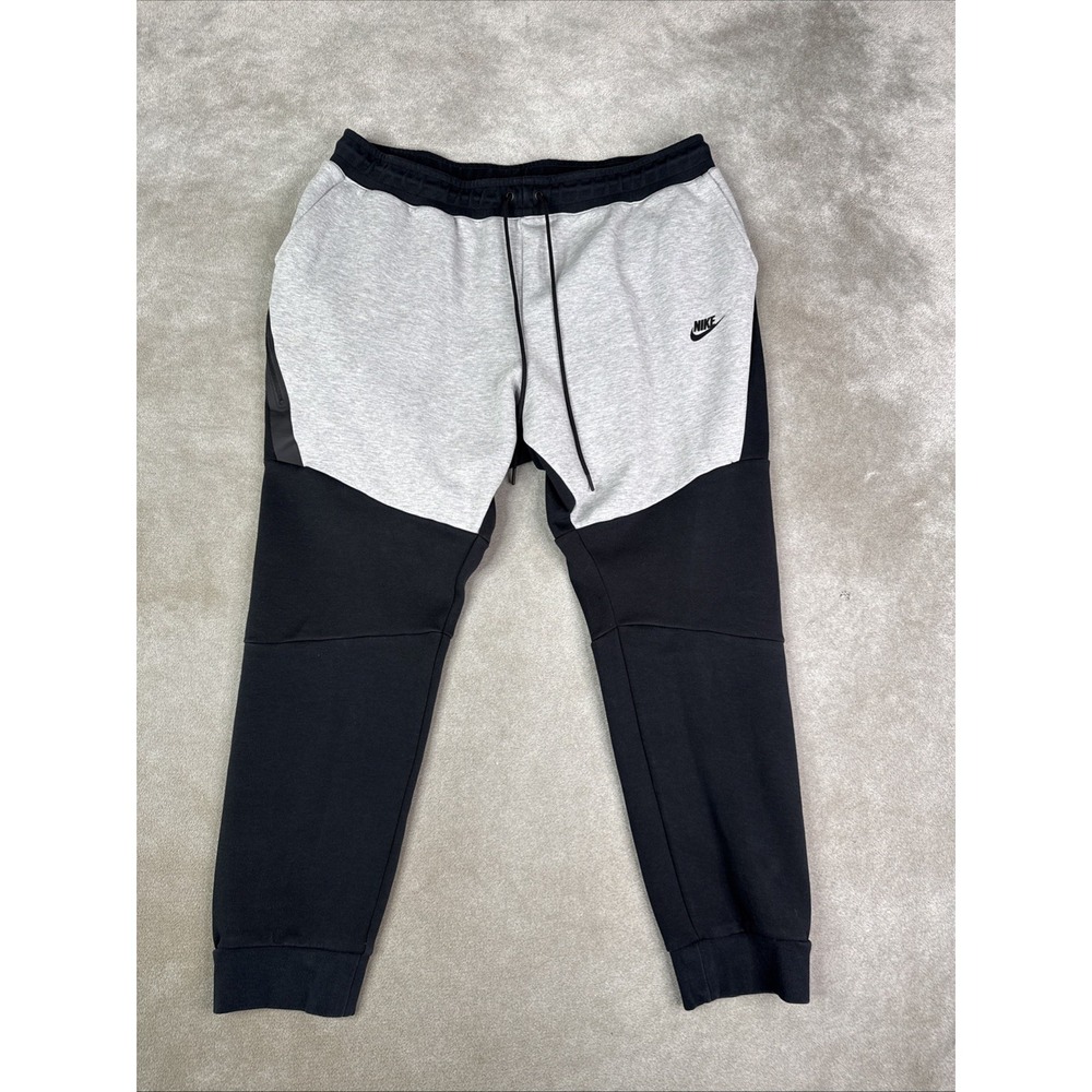 Nike Tech Joggers Mens Size 3XL Black Tapered Sweatpants Fleece